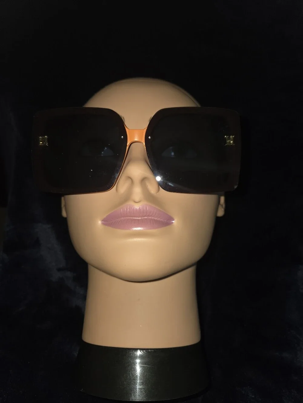 Oversized Square Orange Gradient Sunglasses for Women